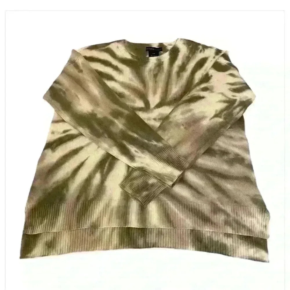 Design History Women's L Tie Dye Geometric Pullover Sweater - Picture 3 of 4